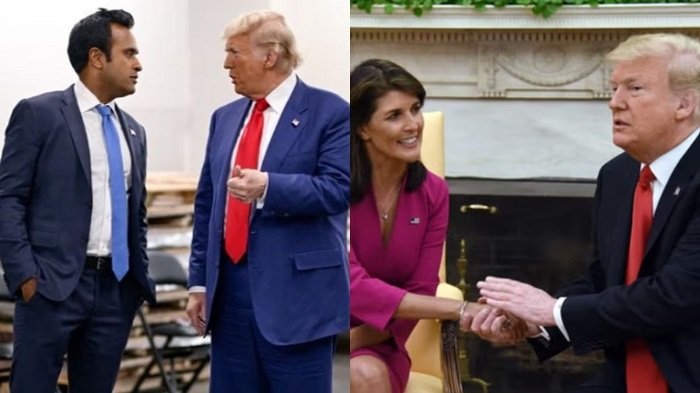 President Donald Trump included two people of Indian origin in his team