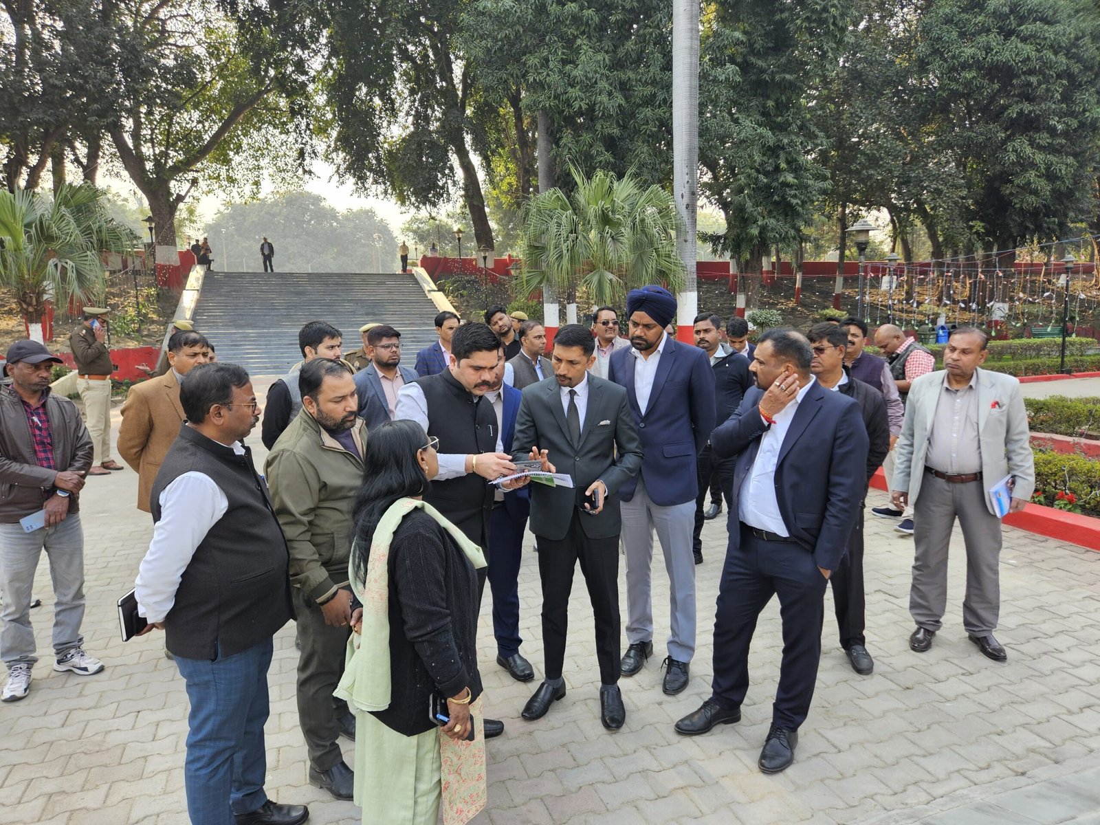Lucknow: District Magistrate Visakh inspected the Martyr's Day program venue