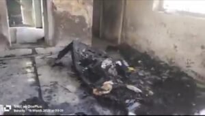 A huge fire broke out in the official bungalow of Deputy SP in Bareilly, the entire bungalow was burnt to ashes