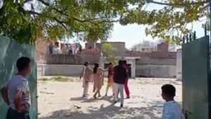 Before the Lathmar Holi of Barsana, women teachers had a lathi fight in Agra