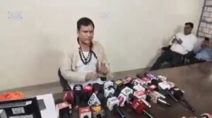Ghaziabad BJP MLA Nand Kishore Gurjar raised serious allegations in a press conference wearing a torn kurta