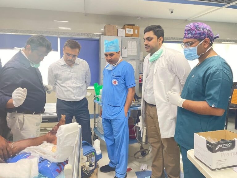 Successful transplant surgery of amputated leg at King George Medical University