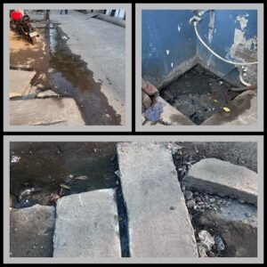 Due to the negligence of Municipal Corporation Zone 6, there is trouble in Yasinganj, dirty water of drains becomes the cause of diseases