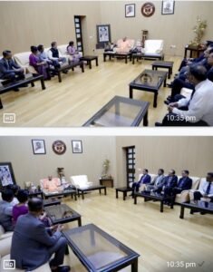 10 officers of Indian Foreign Service (IFS)-2009 made a courtesy visit to CM Yogi Adityanath in Lucknow