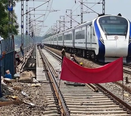 Mega block started from 20th March, HBM sleepers were installed after removing old tracks, pathway construction started