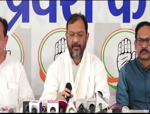All India Congress Committee Secretary, Co-incharge of Uttar Pradesh Rajesh Tiwari held a press conference at the State Congress Office