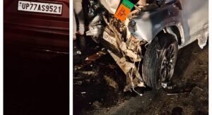 Horrible road accident in Mainpuri, 2 killed, 6 injured in collision of three cars