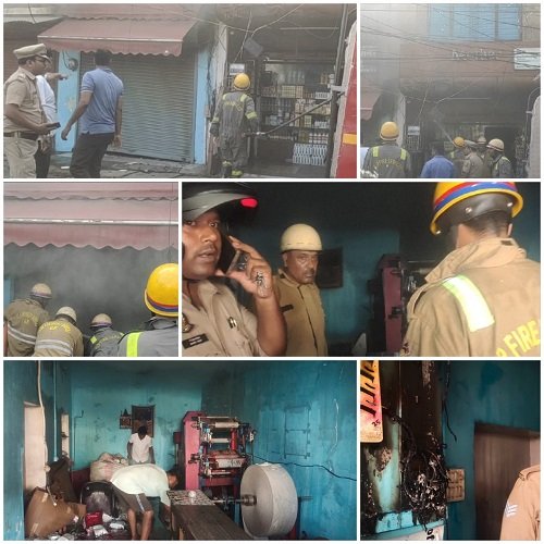 Lucknow: Huge fire at Manya cosmetic shop, goods worth lakhs burnt to ashes