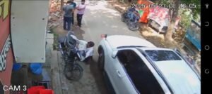 Lucknow: Scorpio rider hits a young man standing on the roadside, accident captured on CCTV