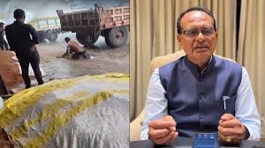 Maharashtra: Peanuts destroyed in rain, Agriculture Minister Shivraj Chauhan assures help to emotional farmer