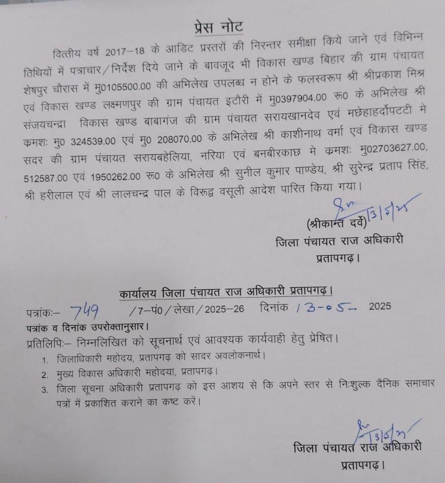 Seven secretaries embezzled Rs 62 lakh in the name of development work!