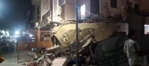 Agra: Dilapidated multi-storey house collapses in Shahganj, two people feared trapped under the rubble