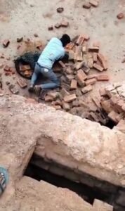 Lakhimpur: A youth clashed with a leopard that entered a brick kiln, villagers pelted him with bricks and stones