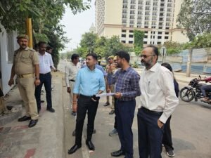 District Magistrate conducts on-site inspection of the corrective works carried out at the black spots on Ayodhya Marg