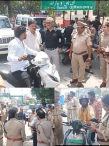 Lucknow: Two-day helmet and seat belt checking campaign on the instructions of Transport Commissioner, dozens of challans issued