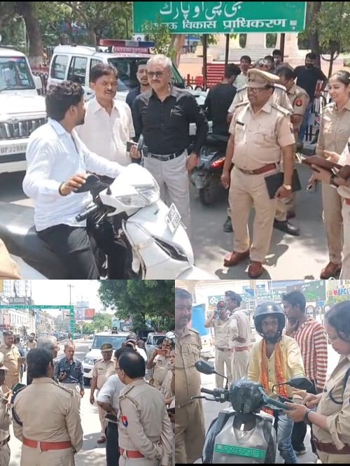 Lucknow: Two-day helmet and seat belt checking campaign on the instructions of Transport Commissioner, dozens of challans issued