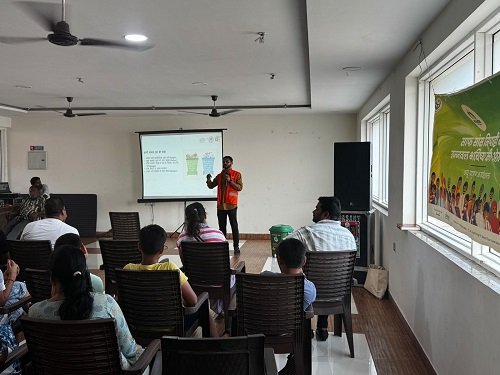 Awareness workshop held on clean air and green environment in Rohit Heights, every family got a plant, dedicated with name