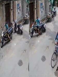 Second theft in a week in Naka area, thief escaped with bike in filmy style
