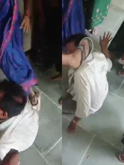 Farrukhabad Breaking: JE caught red handed taking bribe, women beat him with kicks and punches, video goes viral