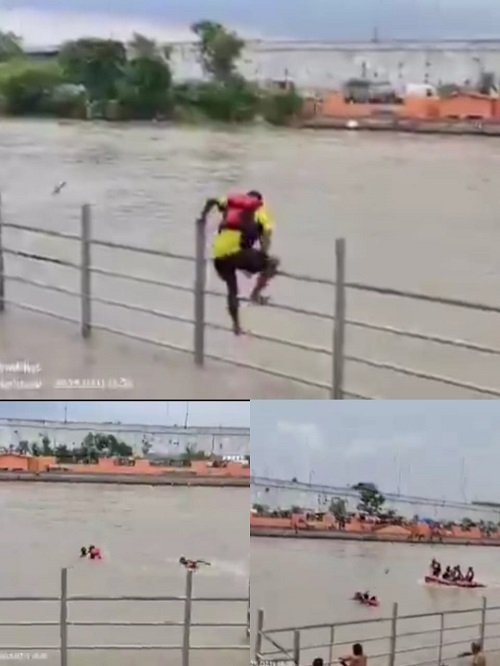 Haridwar: NDRF saves a man drowning in Ganga by saving him from death