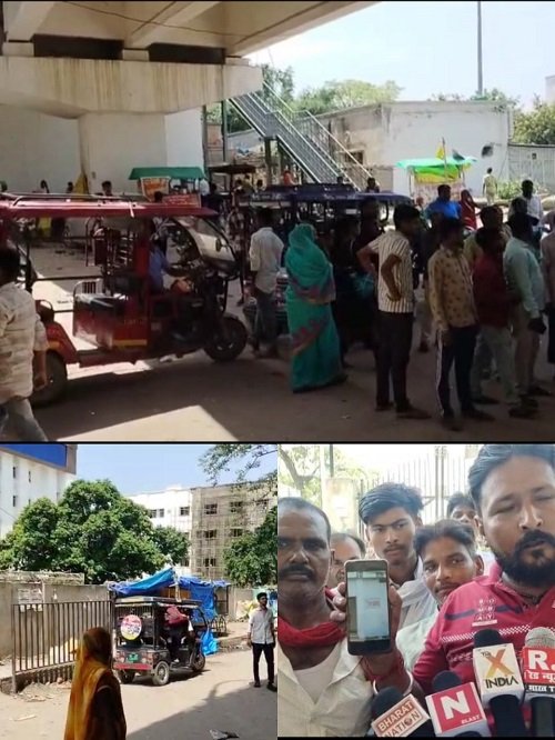 Street vendors burst into anger, accused the contractor of illegal recovery and encroachment, college administration remained silent