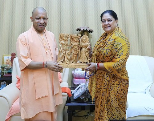 Lucknow: Vasundhara Raje made a courtesy call on Chief Minister Yogi Adityanath