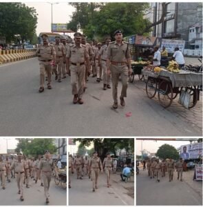 Unnao Police increased security on the eve of Independence Day, Superintendent of Police did foot patrolling