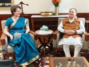 New Delhi: Priyanka Gandhi met Health Minister JP Nadda, demanded to expedite the health projects of Wayanad