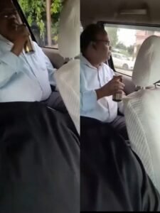 Mainpuri: Driver becomes "traitor of the house", video of SDO drinking beer in government vehicle goes viral
