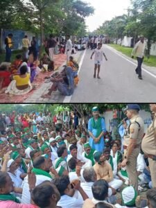 Lucknow: Farmers gherao DCP office in protest against bribery, thousands gather