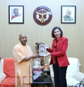 England's High Commissioner Lindy Cameron met CM Yogi in Lucknow, discussion took place during courtesy visit