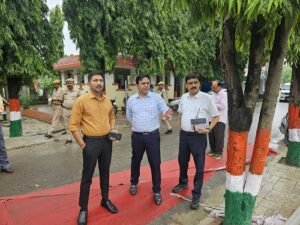 DM Lucknow Visakh G visited the site to ensure successful organisation of the event.