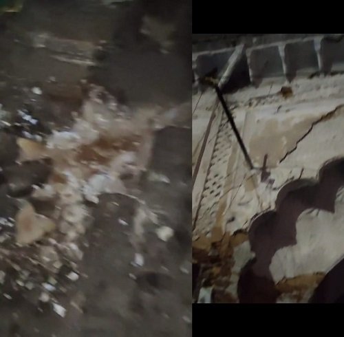 Lucknow Breaking: Debris of Hussainabad gate fell, pedestrians narrowly escaped – responsible people are careless even after the accident