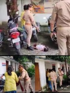 Sultanpur: Constable accused of keeping another woman, wife creates ruckus in SP office with her infant daughter