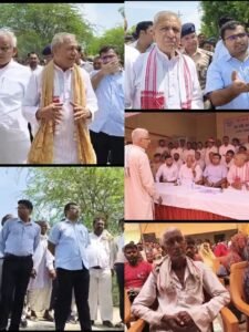 Aligarh: Sugarcane Development Minister Chaudhary Laxmi Narayan visited Tappal area, said – the government stands with every flood victim