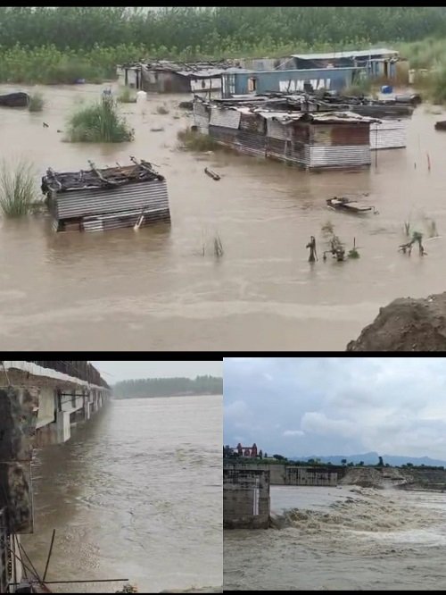Breaking: 3.5 lakh cusecs of water released from Hathinikund Barrage connecting Saharanpur-Haryana, risk of flood in low lying areas increased