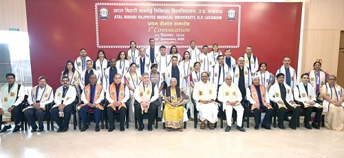 The first convocation of Atal Bihari Vajpayee Medical University was held under the chairmanship of the Chancellor.
