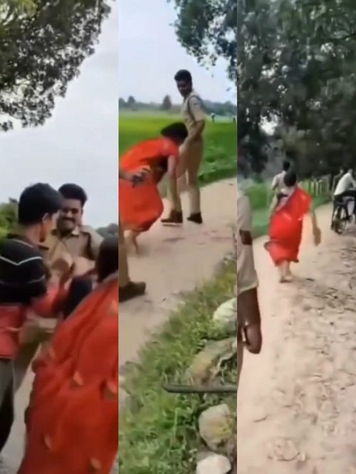Madhya Pradesh: Constable who went to serve notice demanded Rs 1000, woman chased him with slippers, video goes viral