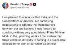 New Delhi: Trump announces India-US trade talks, will talk to PM Modi
