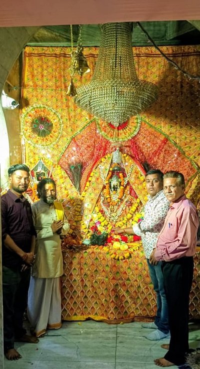 Sahapau was drenched in devotional hues, an unprecedented crowd of devotees gathered at Maa Bhadrakali Dham.