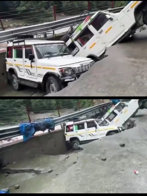 Uttarakhand/Kedarnath: Heavy loss due to collapse of shuttle parking in Sonprayag, many vehicles hit by land subsidence