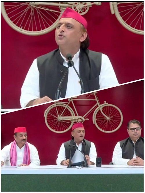 Samajwadi Party National President Akhilesh Yadav held a press conference and attacked the BJP.