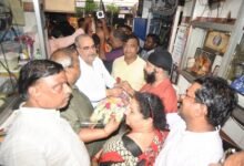 Lucknow: BJP state president Bhupendra Singh Chaudhary interacted with traders in Sadar Bazaar, gave information about #NextGenGST