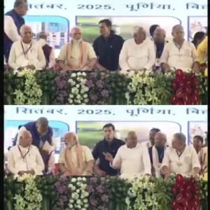 Bihar - Purnia: Pappu Yadav seen in PM Modi's rally, his smile and conversation attracted attention