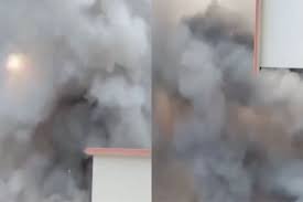 A massive fire broke out in the firecracker market in Fatehpur, a horrifying video went viral on social media.