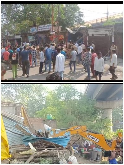 Lucknow: RPF bulldozer runs in Mawaiya, illegal encroachments removed from railway land