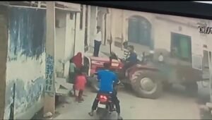 Bijnor: 8-year-old boy hit by tractor-trolley, CCTV footage of the tragic accident surfaced.