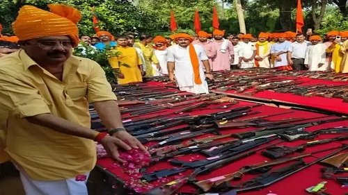 Police investigation into Raja Bhaiya's weapon worship completed, report calls it a traditional event