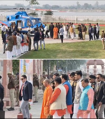 The flag will be hoisted at the Ram temple within 10 seconds of a button being pressed; it will be visible from 3km away; the PM will stay in Ayodhya for 3 hours.