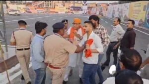 Varanasi: BJP MLA Saurabh Srivastava and RPF officer clash over stopping a worker from escorting PM Modi; video goes viral